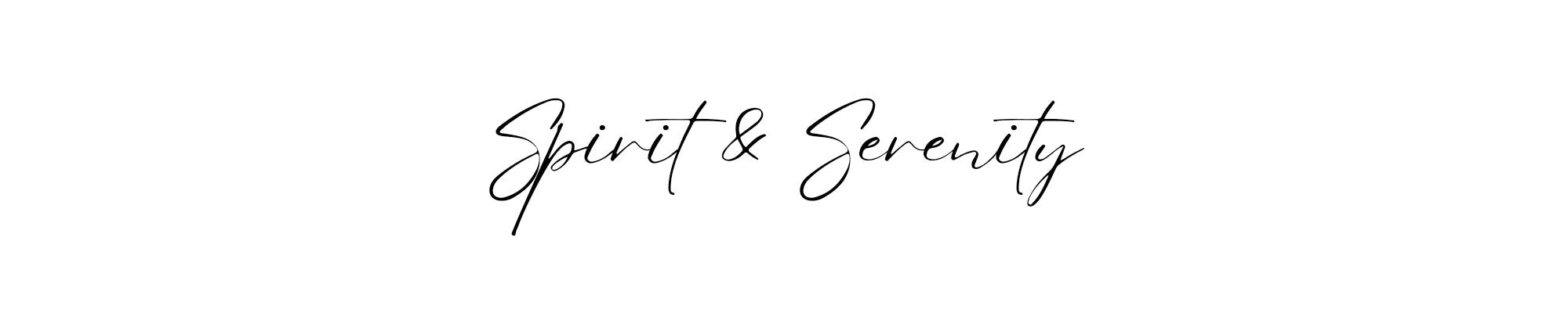 Spirit and Serenity collection banner with handwritten typography on a minimalist white background, symbolizing belief and connection