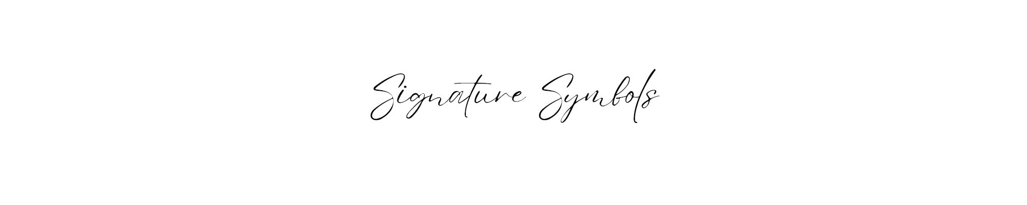 Signature Symbols banner on white background