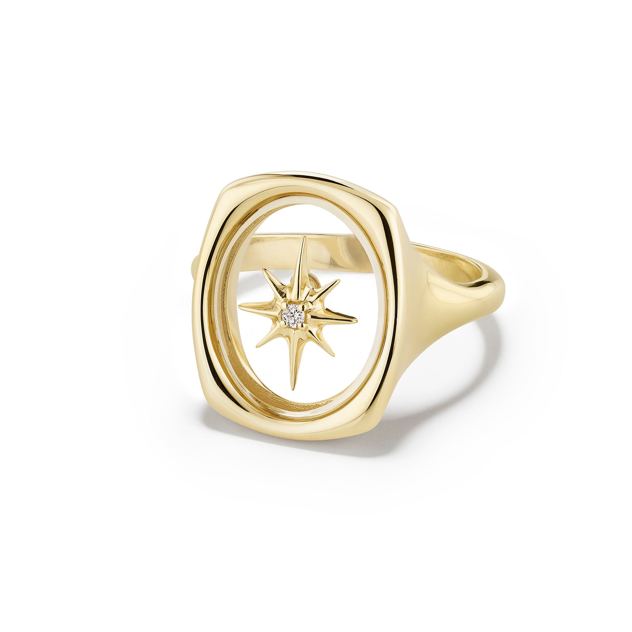 Starburst Gemstone Ring - Crystal