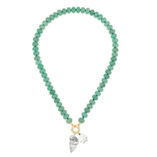 Load image into Gallery viewer, Green Aventurine Rondelle Bead Necklace