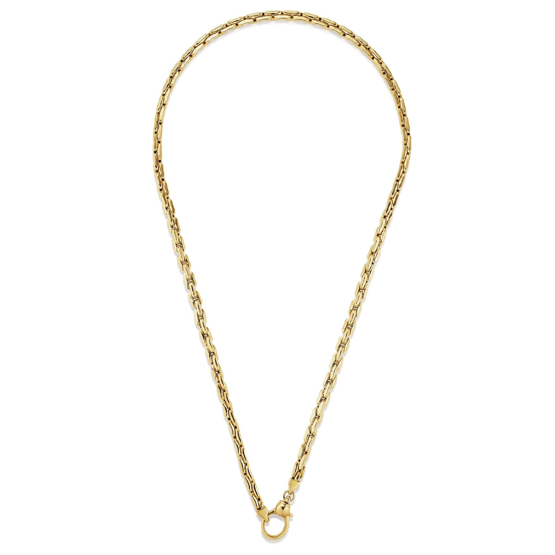 14k gold compressed cable chain