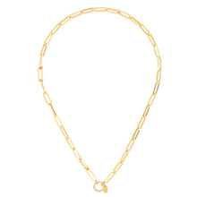 Load image into Gallery viewer, 14k gold paperclip chain-small