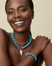 Load image into Gallery viewer, Turquoise Rondelle Bead Necklace