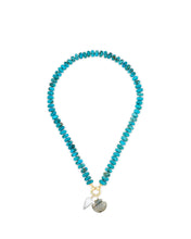 Load image into Gallery viewer, Turquoise Rondelle Bead Necklace