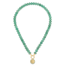 Load image into Gallery viewer, Green Aventurine Rondelle Bead Necklace