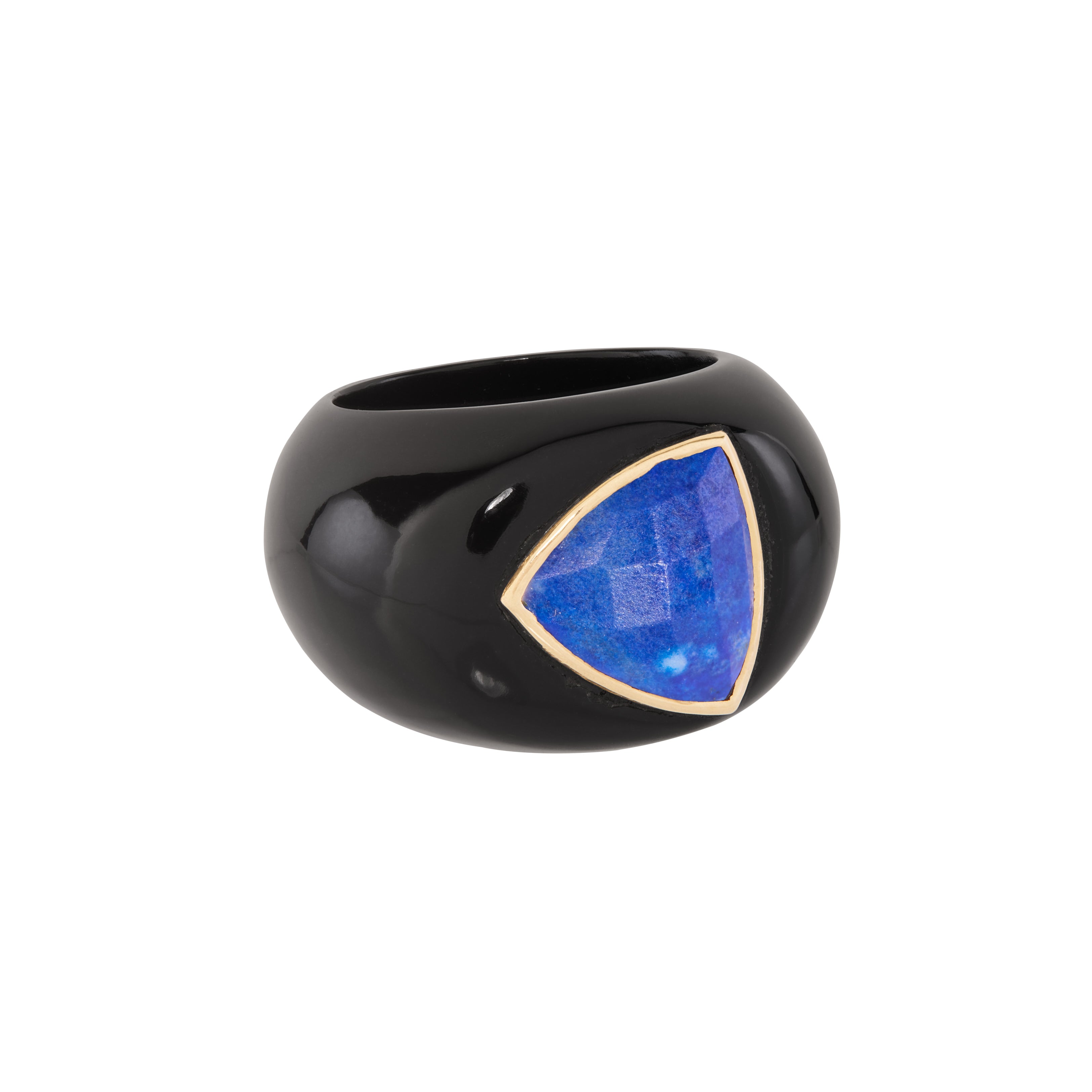 Sculptural Black Onyx Stone Ring