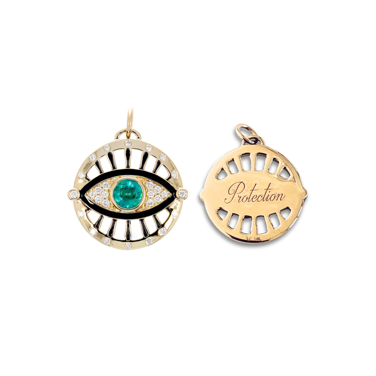 Evil Eye pendant-emerald
