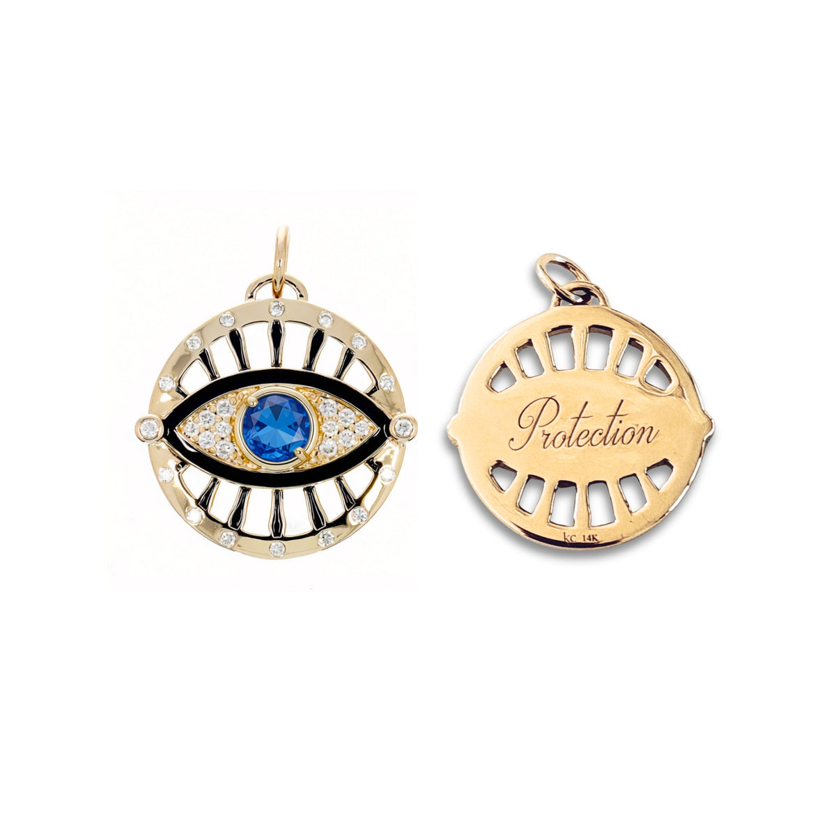 Evil Eye pendant-sapphire