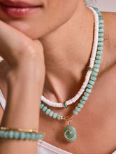 Load image into Gallery viewer, Green Aventurine Rondelle Bead Necklace