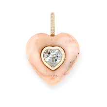 Load image into Gallery viewer, Pink Opal Heart Pendant