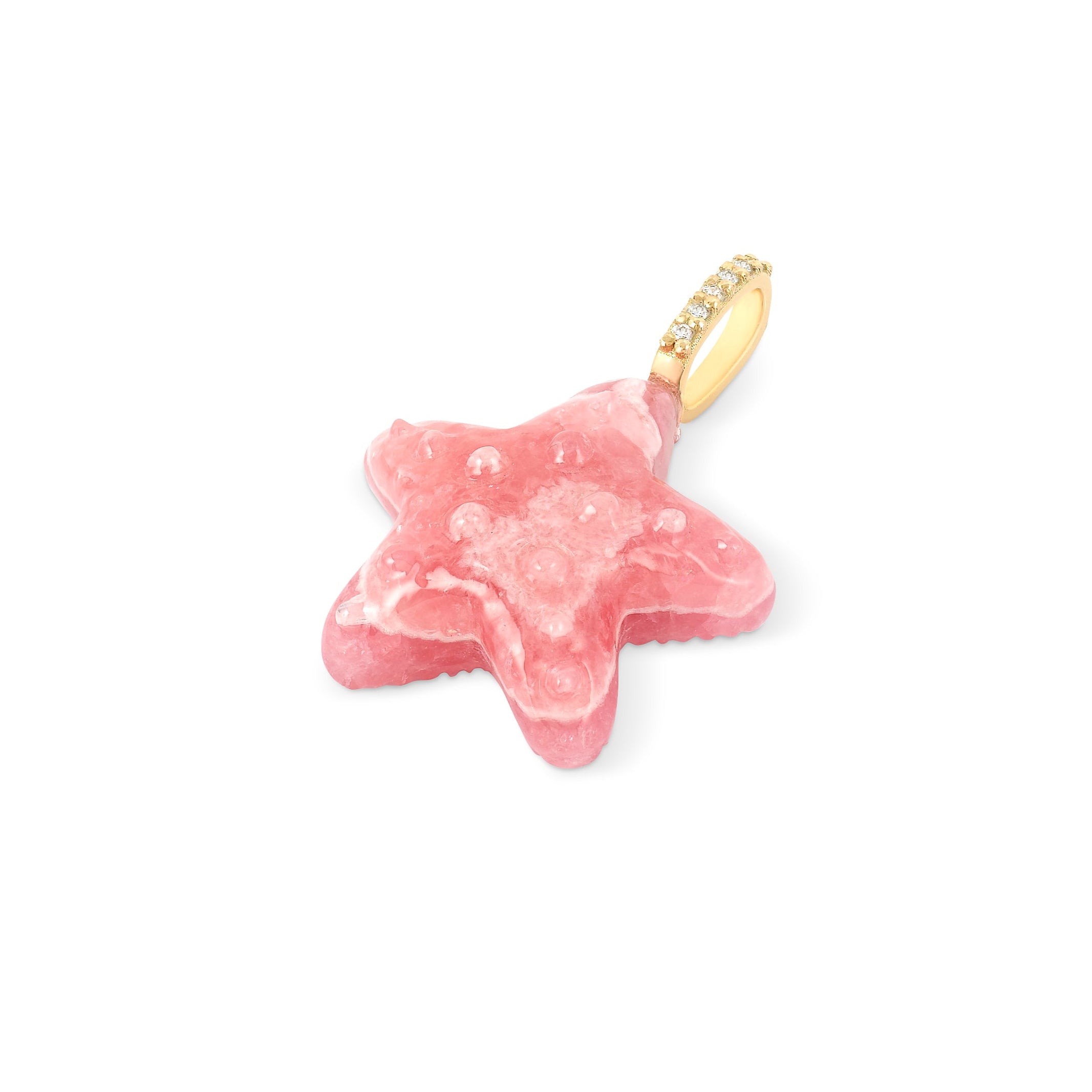 Pink Rhodochrosite Sea Star Pendant