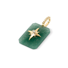 Load image into Gallery viewer, Small Emerald Cut Cabochon Starburst Pendant