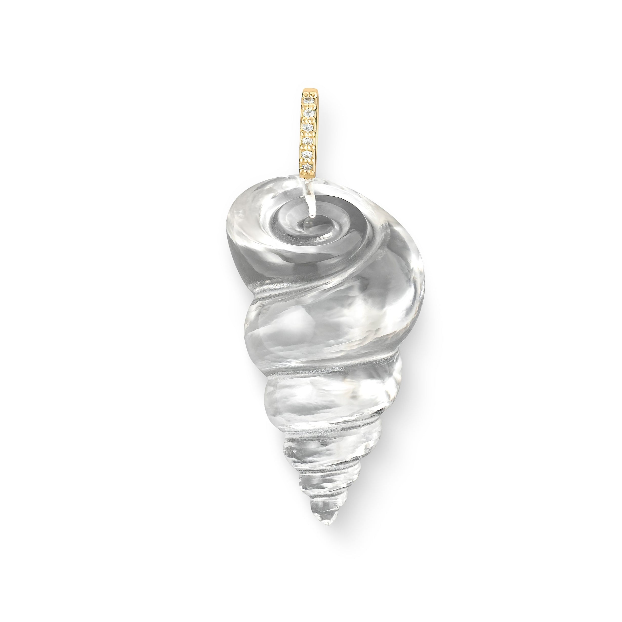 Crystal Tulip Shell Pendant