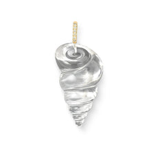 Load image into Gallery viewer, Crystal Tulip Shell Pendant