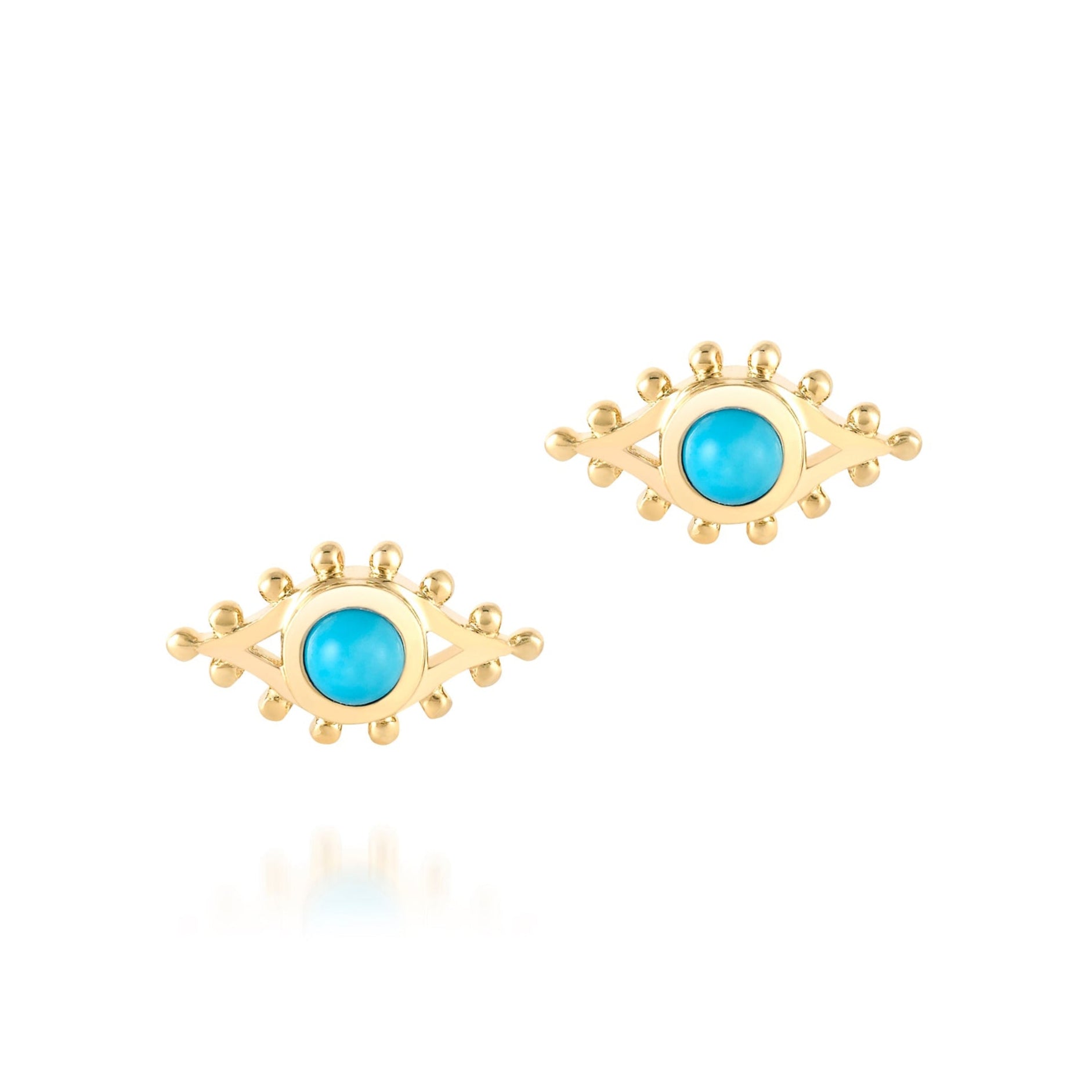 Turquoise Protection Evil Eye Studs