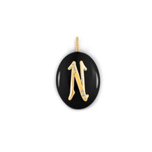 Load image into Gallery viewer, Large Oval Cabochon Monogram Pendant