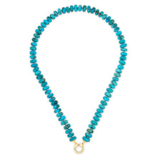 Load image into Gallery viewer, Turquoise Rondelle Bead Necklace