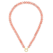 Load image into Gallery viewer, Pink Opal Rondelle Bead Necklace