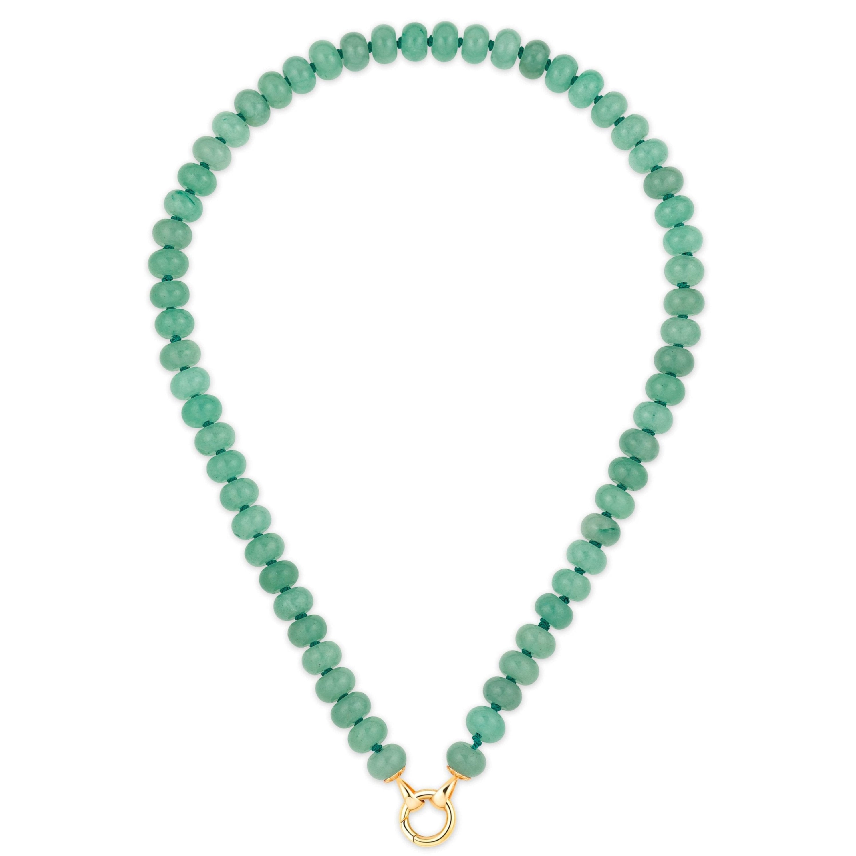 Green Aventurine Rondelle Bead Necklace