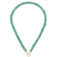 Load image into Gallery viewer, Green Aventurine Rondelle Bead Necklace