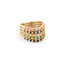 Load image into Gallery viewer, Half Eternity Contour Band
