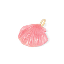 Load image into Gallery viewer, Pink Rhodochrosite Scallop Shell Pendant