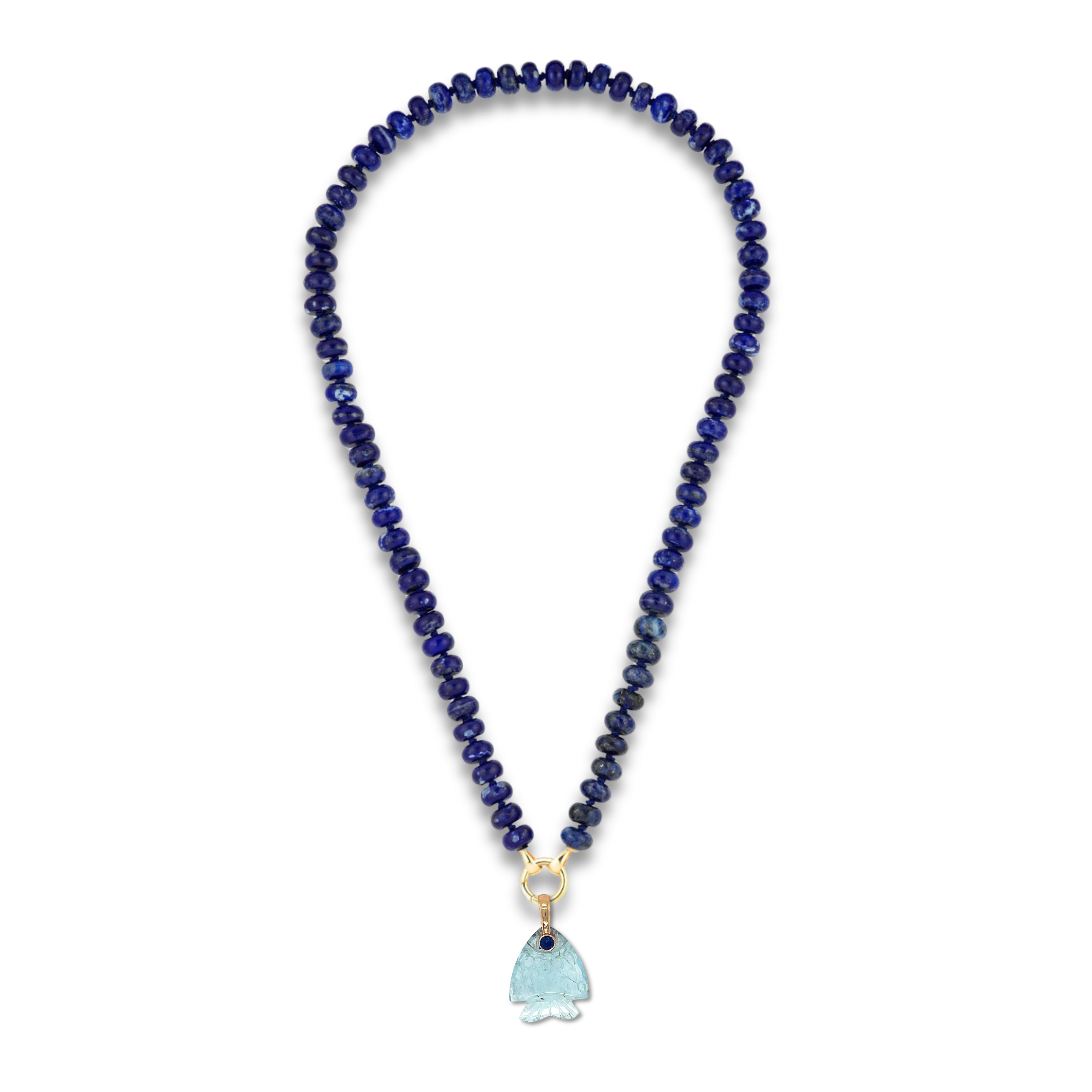 Lapis Lazuli Rondelle Bead Necklace