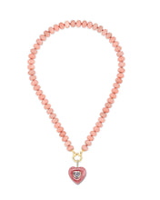 Load image into Gallery viewer, Pink Rhodochrosite Heart Pendant
