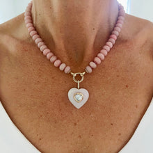 Load image into Gallery viewer, Pink Opal Heart Pendant