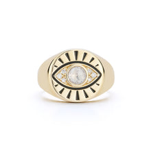 Load image into Gallery viewer, Protection Evil Eye Signet Ring