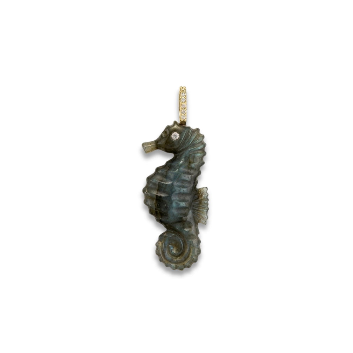 Labradorite Seahorse Pendant
