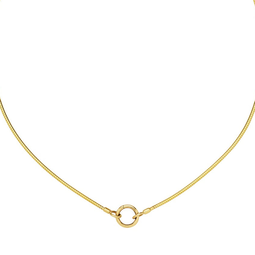 Omega Chain With Charm Lock