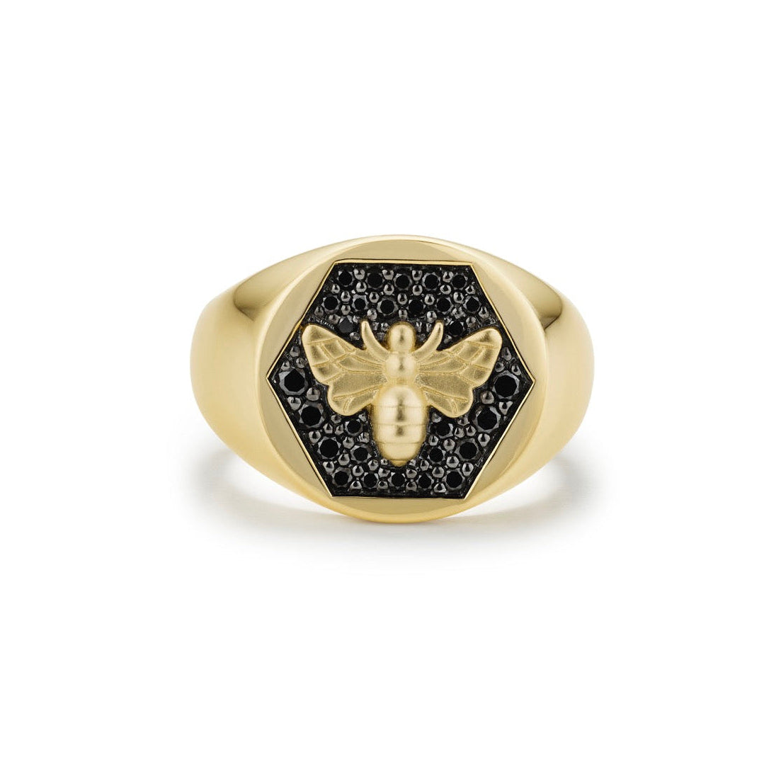 Pavé Bee Signet Ring