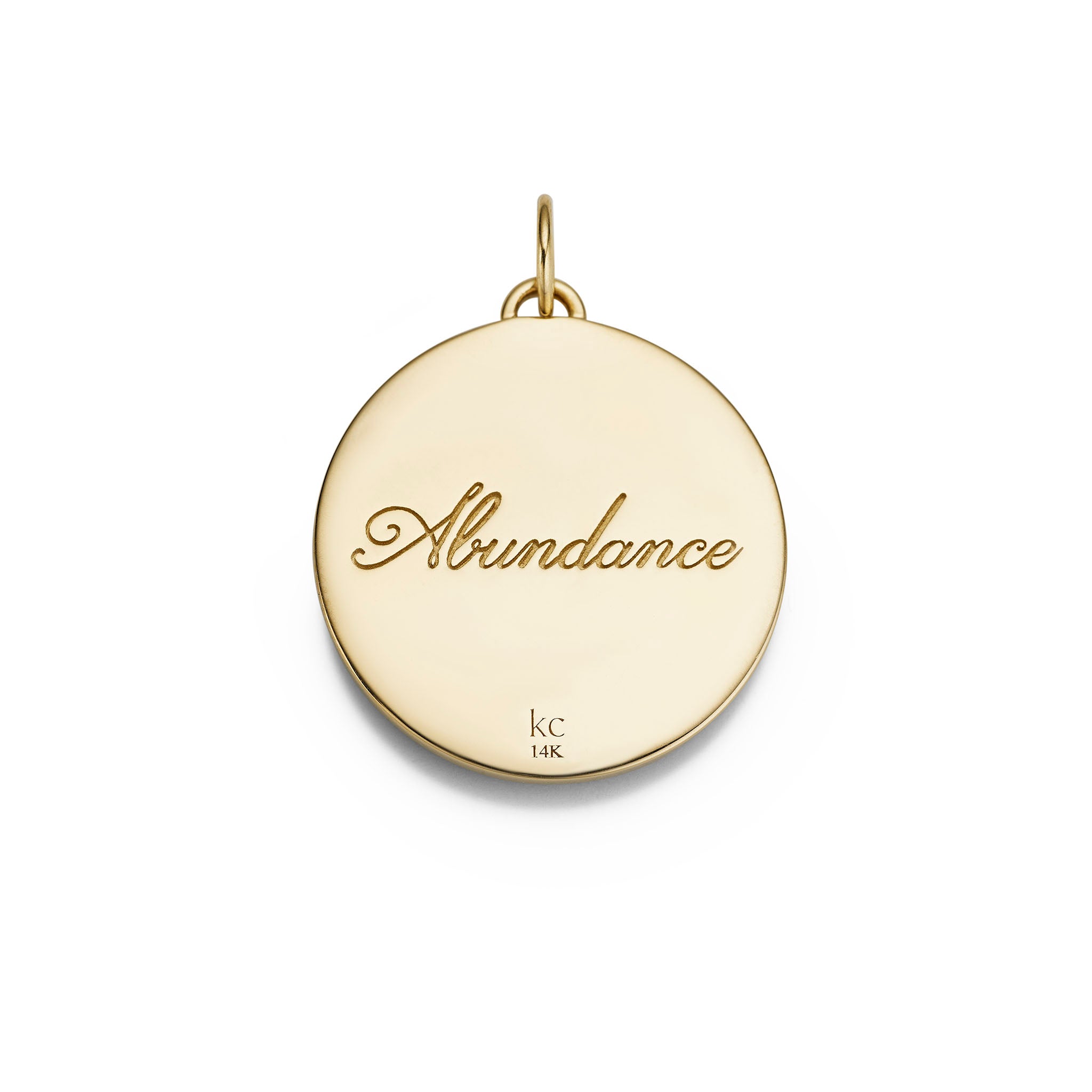 Pave Bee Abundance Pendant-back