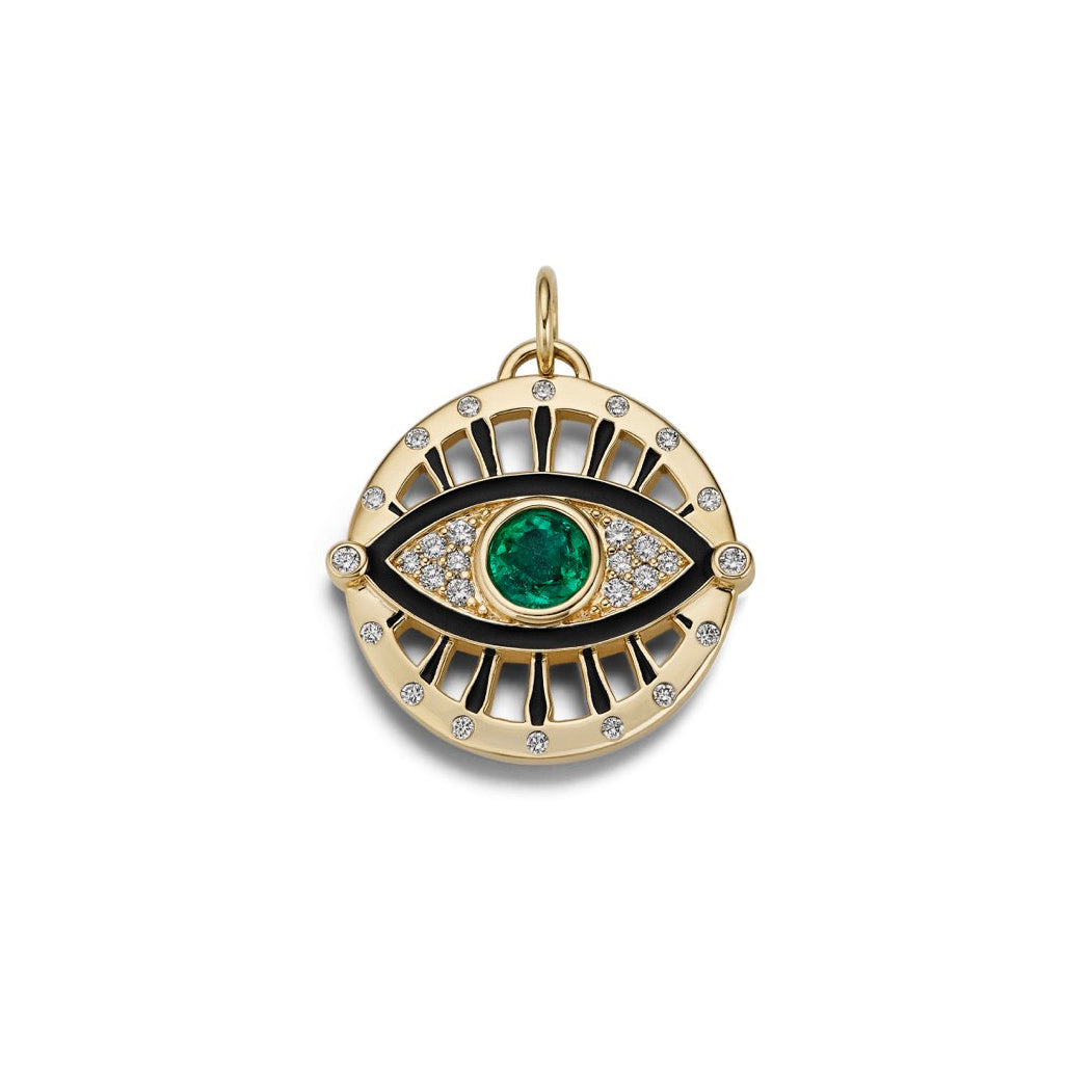 Protection Evil Eye Pendant- emerald