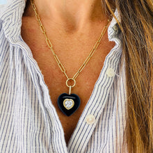 Load image into Gallery viewer, Black Onyx Heart Pendant