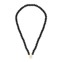 Load image into Gallery viewer, Black Onyx Rondelle Bead Necklace