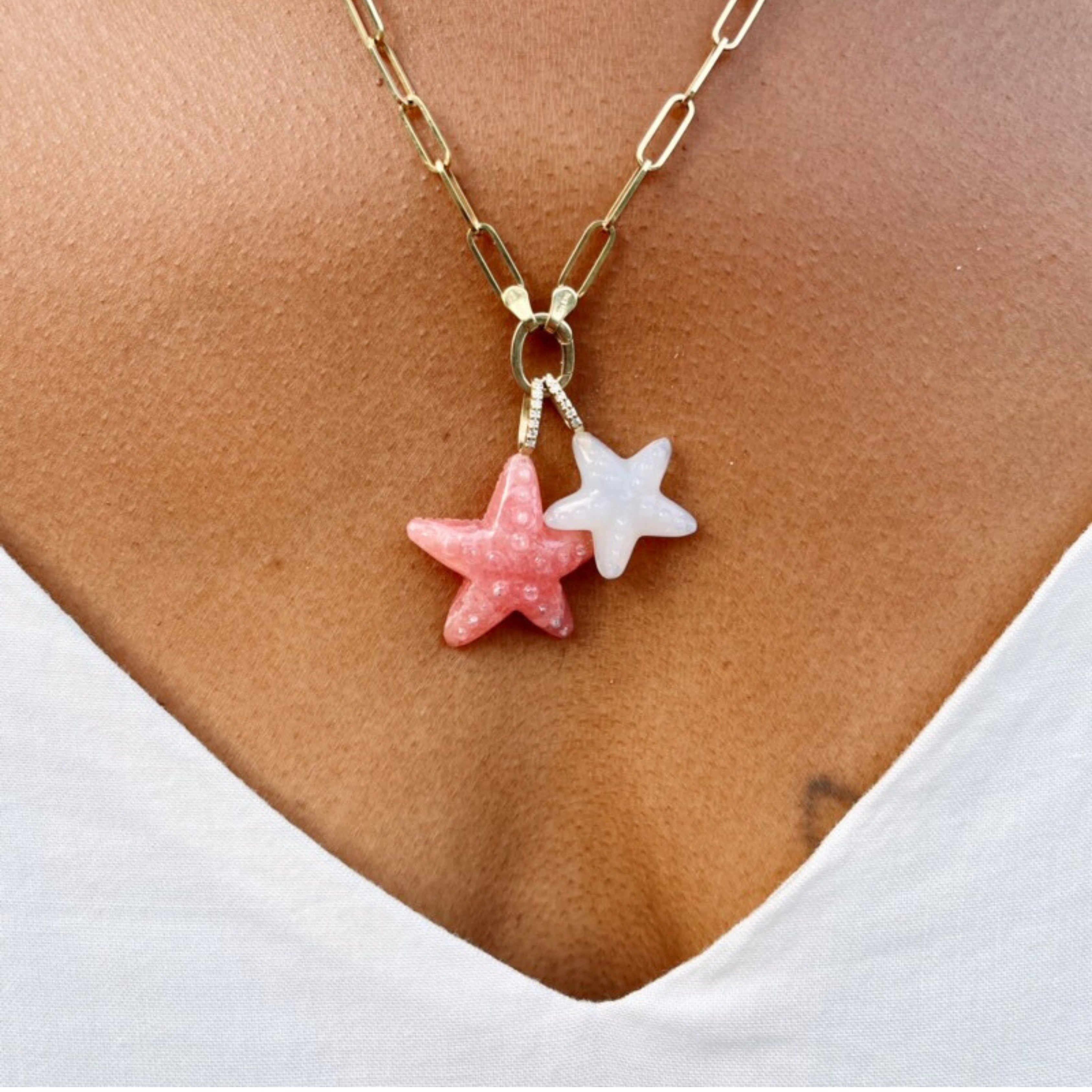 sea star pendant and chain