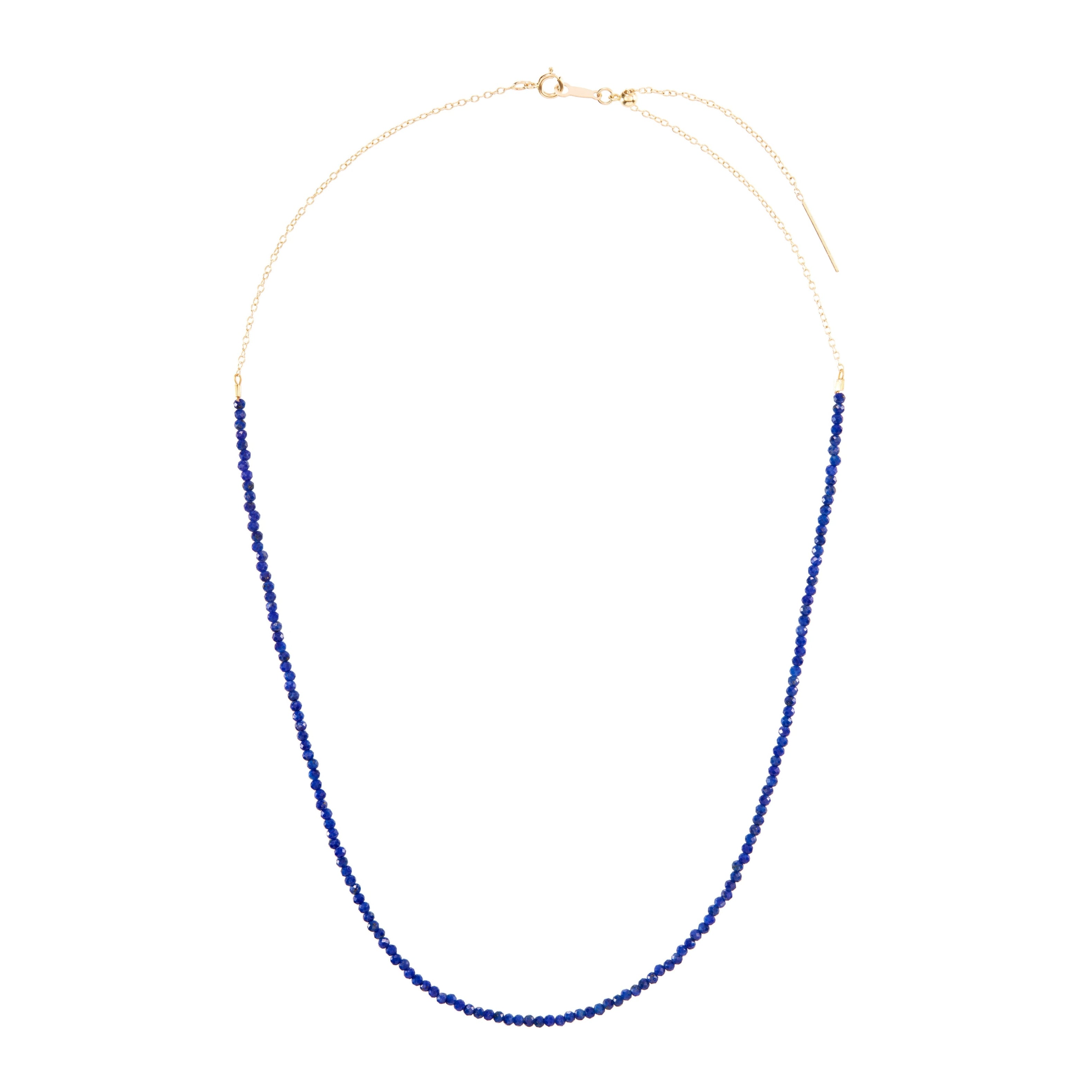 tiny gem lapis necklace