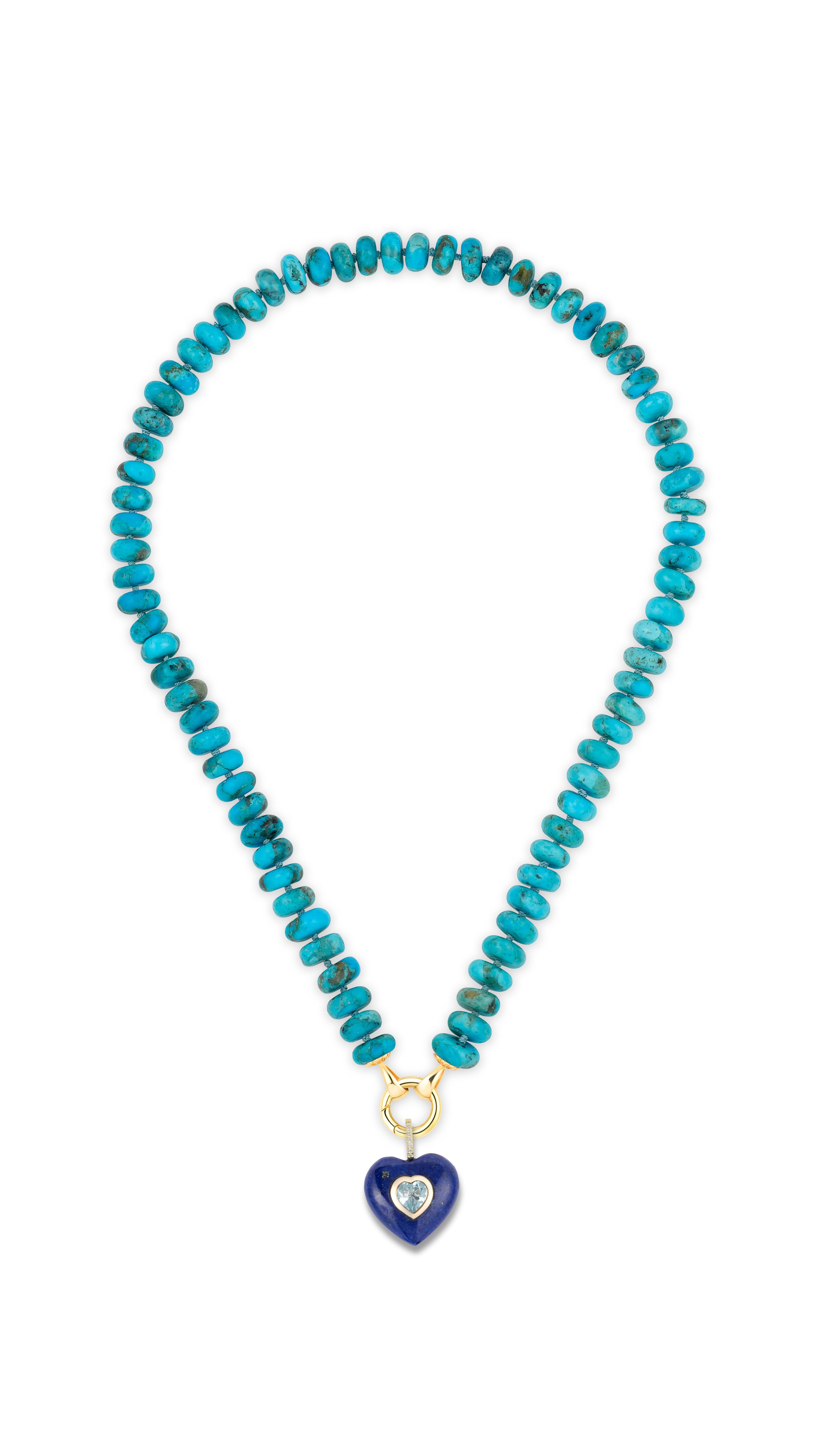 Turquoise Rondelle Bead Necklace