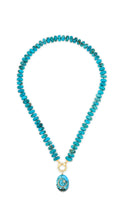 Load image into Gallery viewer, Turquoise Rondelle Bead Necklace