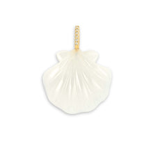 Load image into Gallery viewer, White Onyx Scallop Shell Pendant
