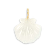 Load image into Gallery viewer, White Onyx Scallop Shell Pendant