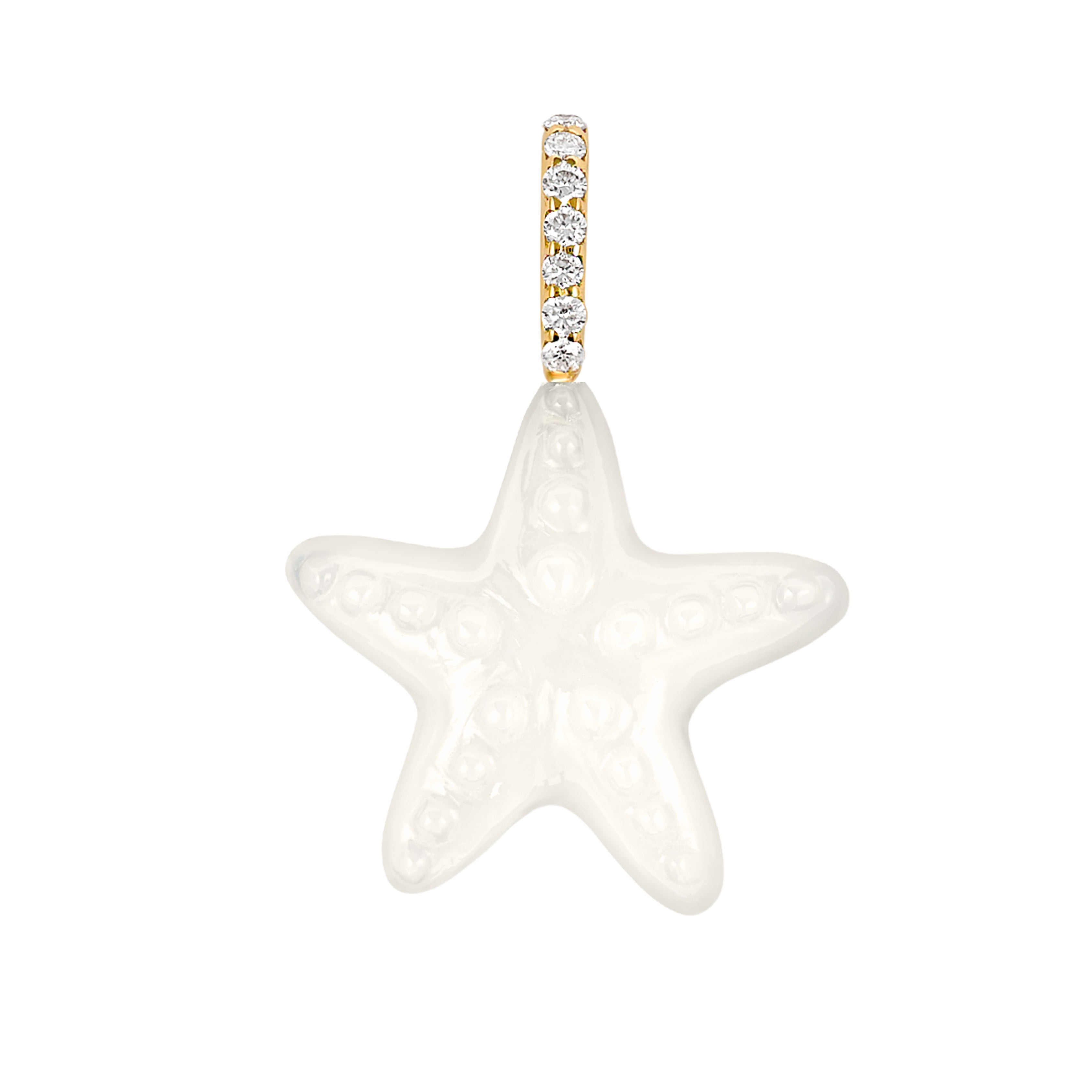 White Onyx Sea Star Pendant