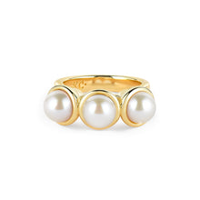 Load image into Gallery viewer, Triplet Pearl Ring