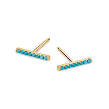 Load image into Gallery viewer, Turquoise Bar Earrings