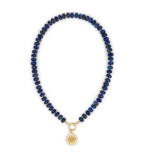 Load image into Gallery viewer, Lapis Lazuli Rondelle Bead Necklace