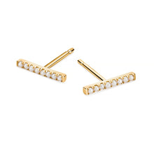 Load image into Gallery viewer, Pearl Bar Earrings