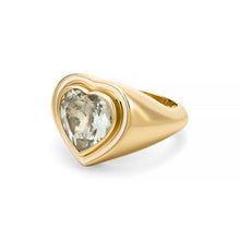 Load image into Gallery viewer, Green Amethyst Heart Ring