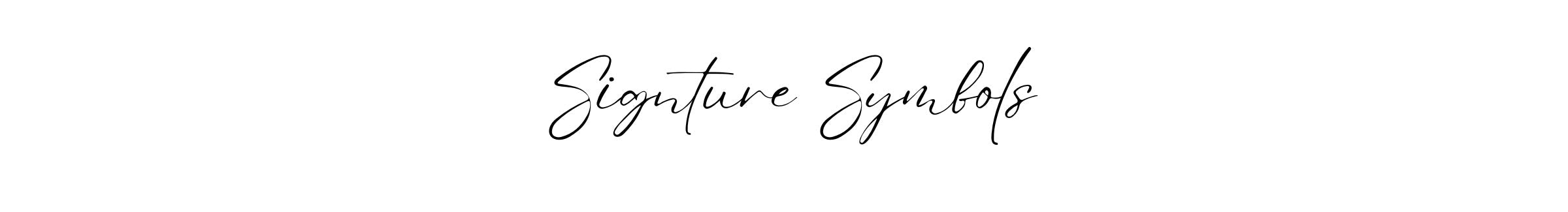 Signature Symbols banner on white background